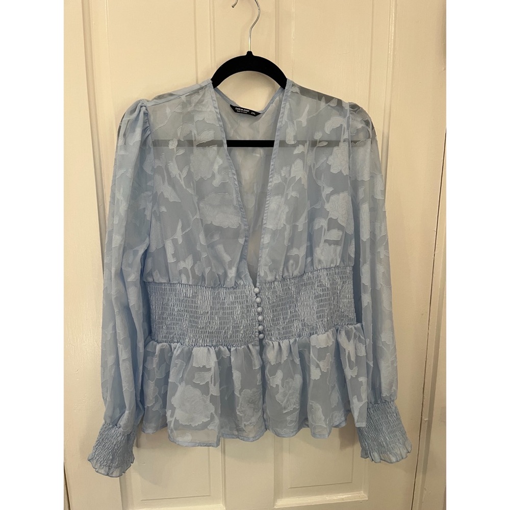 SHEIN sheer blouse